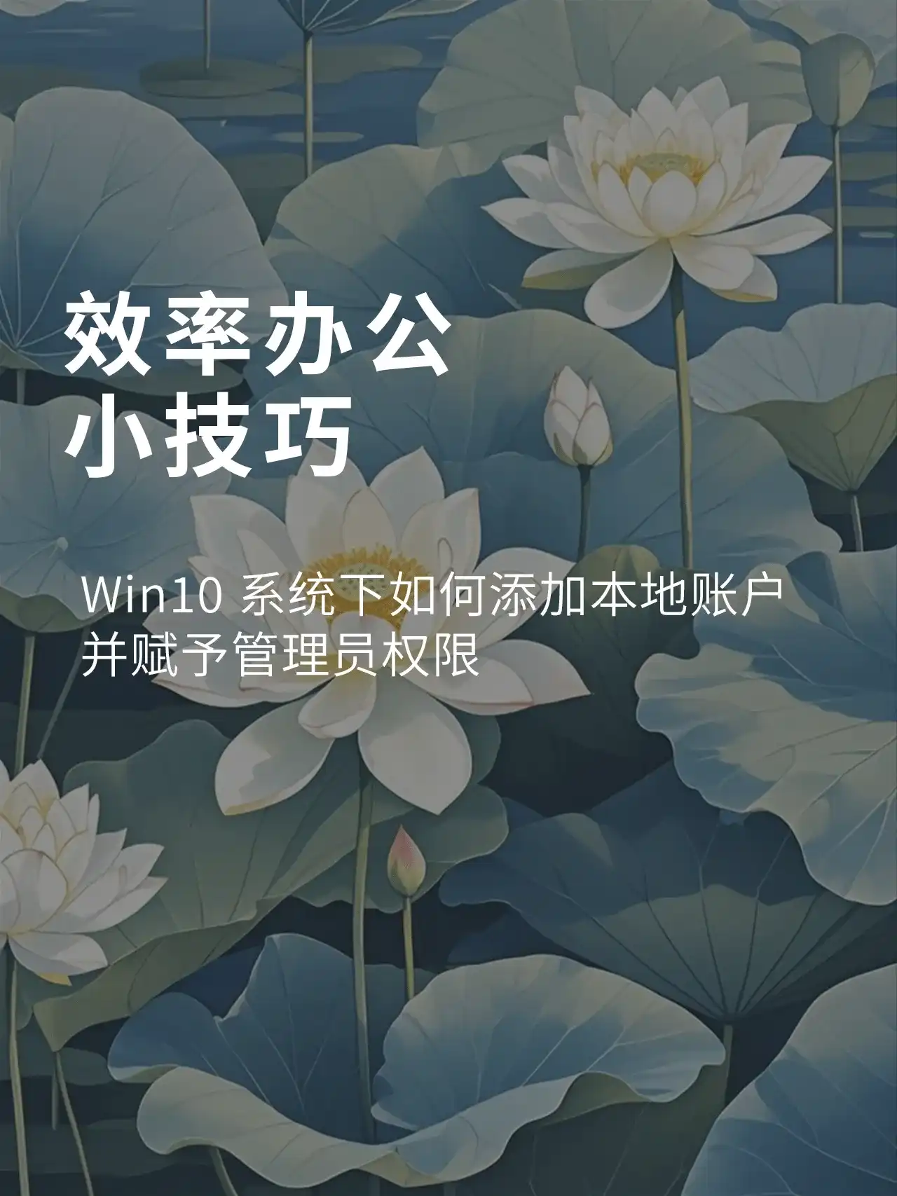 Win10系统下如何添加本地账户并赋予管理员权限